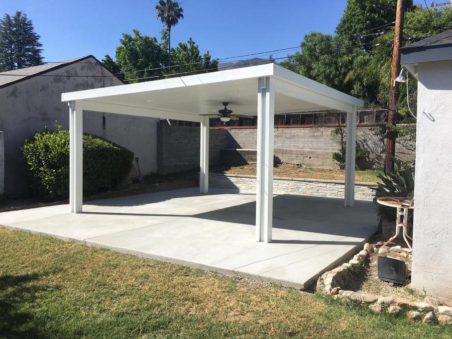 After: Concrete patio & patio cover, Pasadena