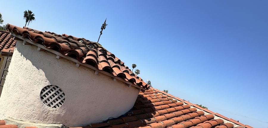 Before: Clay tile roof replacement, Los Angeles