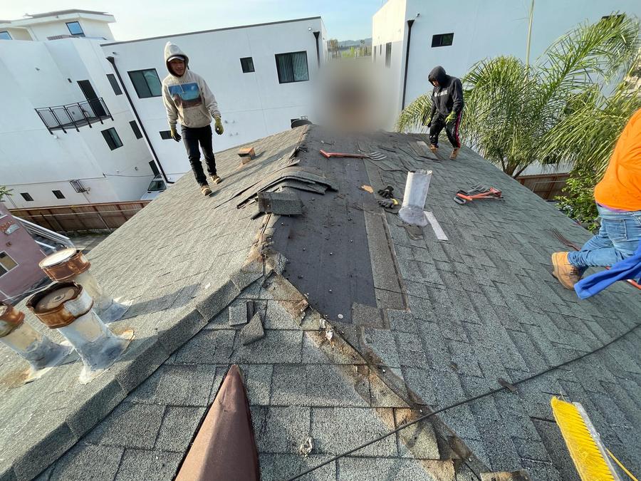 Before: Shingle roof replacement, North Hollywood